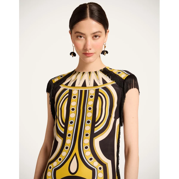 La DoubleJ Scarf Dress in Sanctuary Placée Gold, view 4