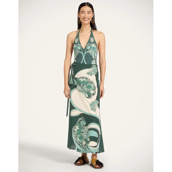 La DoubleJ Sexy Swimsuit in Blooming Tulip Placée Dark Green, view 4