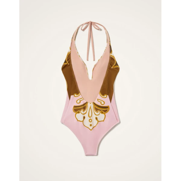 La DoubleJ Sexy Swimsuit in Cocoon Placée Pink, view 6