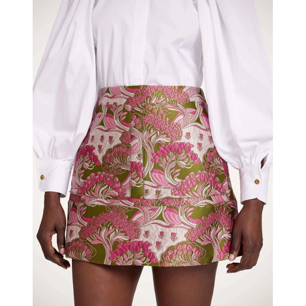 La DoubleJ Short Skirt in Tulip Green, view 5