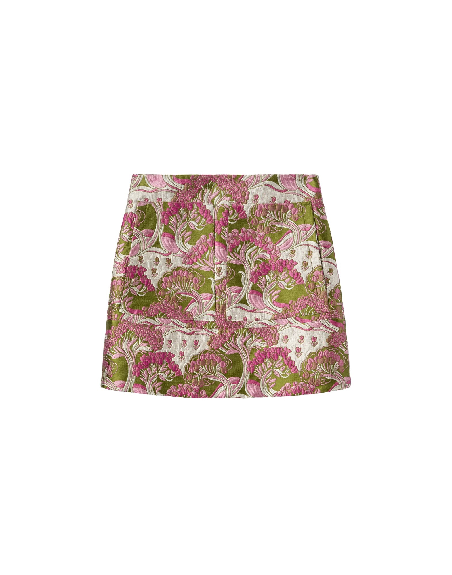 La DoubleJ Short Skirt in Tulip Green - Skirts - Milanese Maximalist Fashion at Luxury Shoes 
