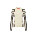 La DoubleJ Silky Crew Neck in Ambrosia Placée Pale Pink Knit