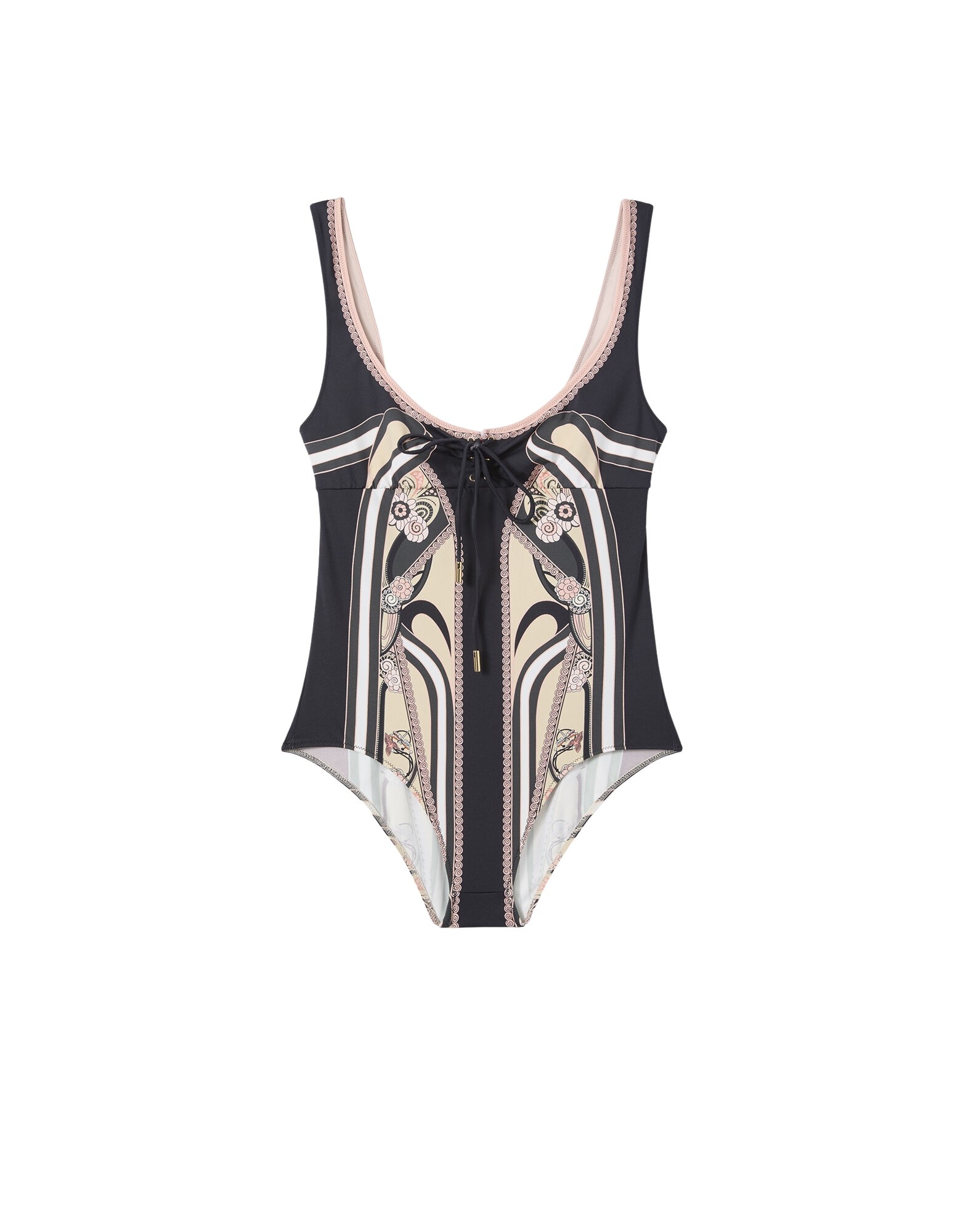 La DoubleJ Sleeveless Sunset Suit in Ambrosia Placée Pale Pink - Beachwear - Milanese Maximalist Fashion at Luxury Shoes 