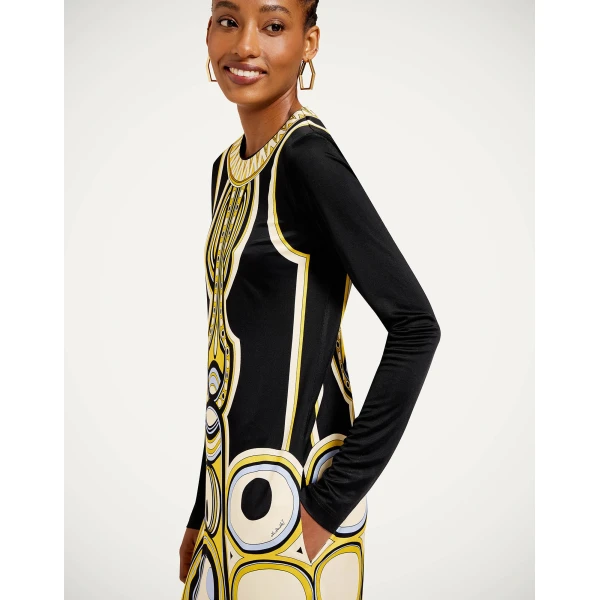 La DoubleJ Slinky Mini Swing Dress in Sanctuary Placée Black, view 5