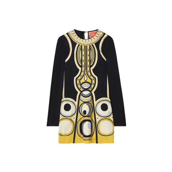 La DoubleJ Slinky Mini Swing Dress in Sanctuary Placée Black - Dresses - Milanese Maximalist Fashion at Luxury Shoes 