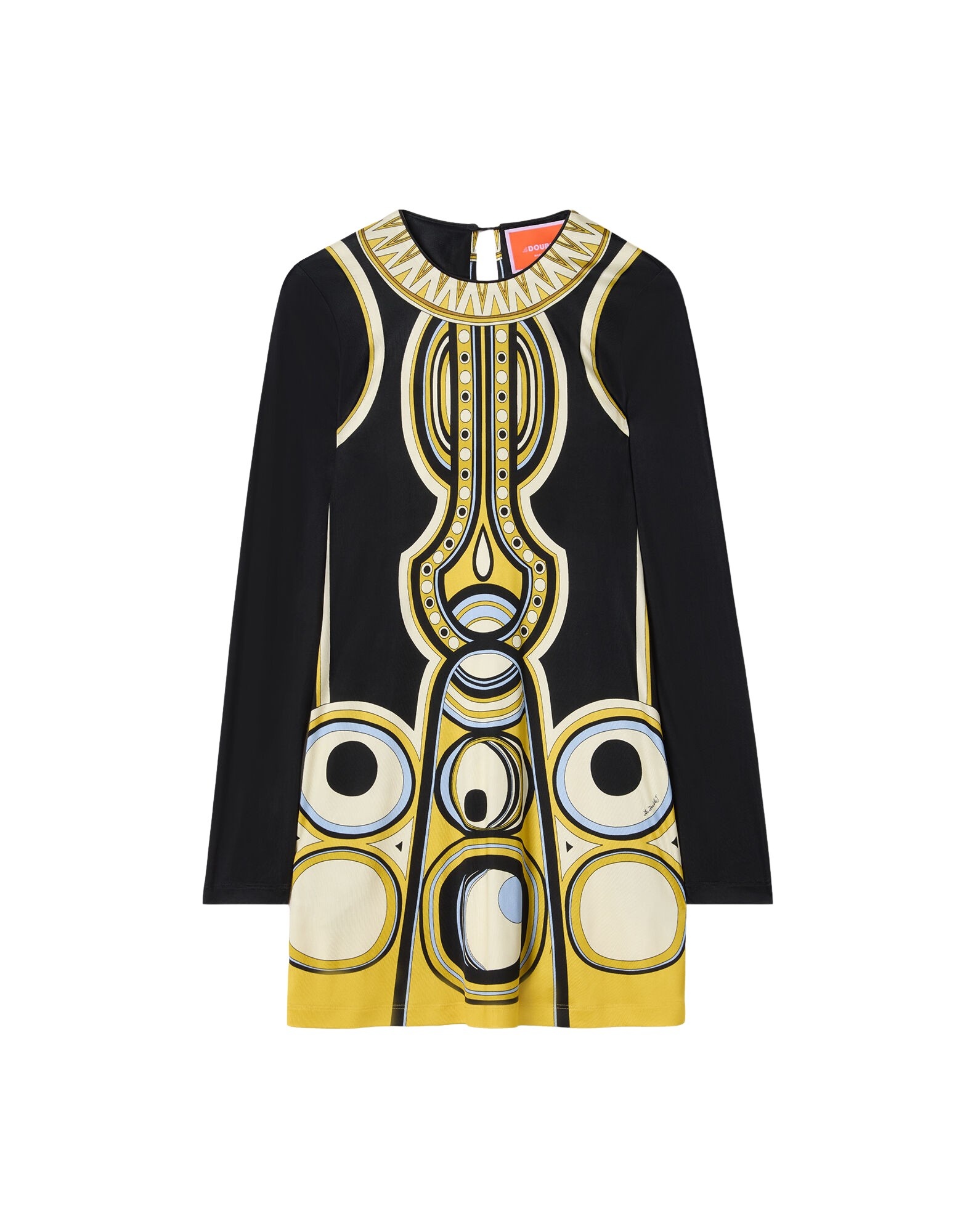 La DoubleJ Slinky Mini Swing Dress in Sanctuary Placée Black - Dresses - Milanese Maximalist Fashion at Luxury Shoes 