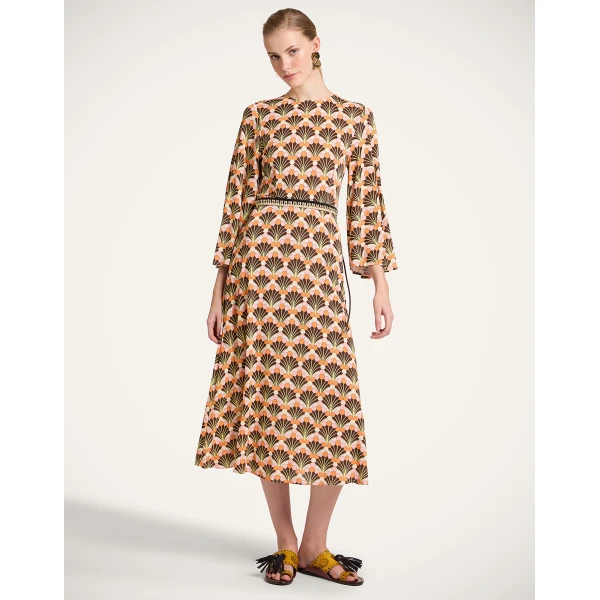 La DoubleJ Sorella Dress in Florette Fan Brown, view 2