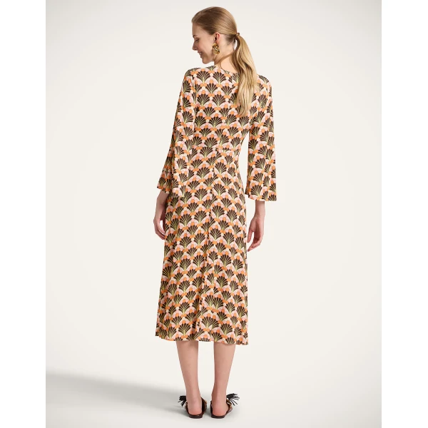 La DoubleJ Sorella Dress in Florette Fan Brown, view 3