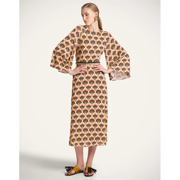 La DoubleJ Sorella Dress in Florette Fan Brown, view 4