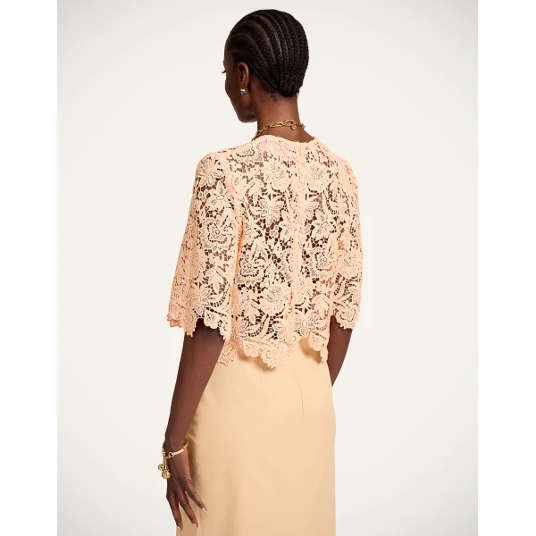 La DoubleJ Spotlight Top in Solid Apricot, view 3