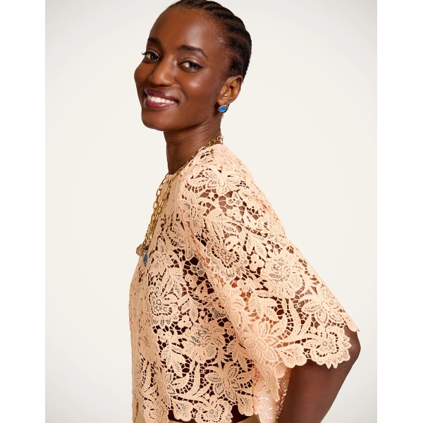 La DoubleJ Spotlight Top in Solid Apricot, view 5