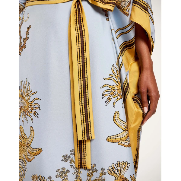 La DoubleJ Square Kaftan in Oceania Placée Light Blue, view 5