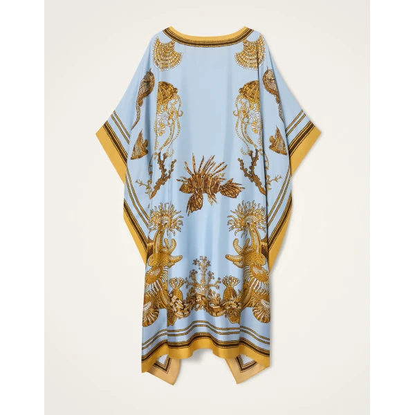 La DoubleJ Square Kaftan in Oceania Placée Light Blue, view 6