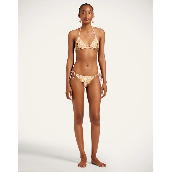 La DoubleJ String Bikini Bottom in Cocoon Placée Pink, view 2