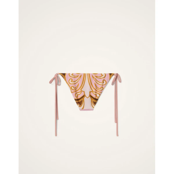 La DoubleJ String Bikini Bottom in Cocoon Placée Pink, view 5