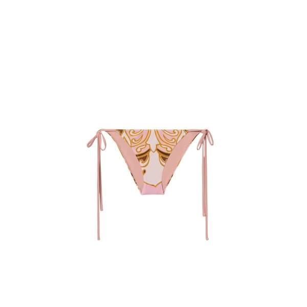 La DoubleJ String Bikini Bottom in Cocoon Placée Pink - Beachwear - Milanese Maximalist Fashion at Luxury Shoes 
