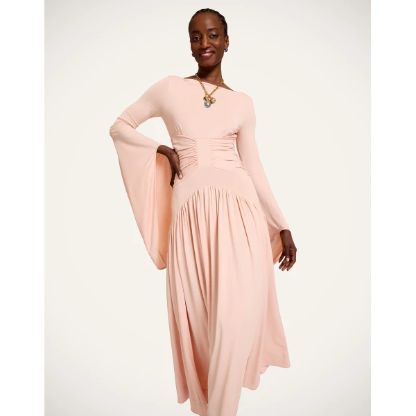 La DoubleJ Sublime Dress in Solid Peach, view 4