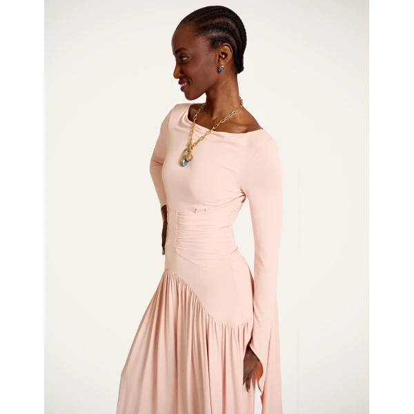 La DoubleJ Sublime Dress in Solid Peach, view 6