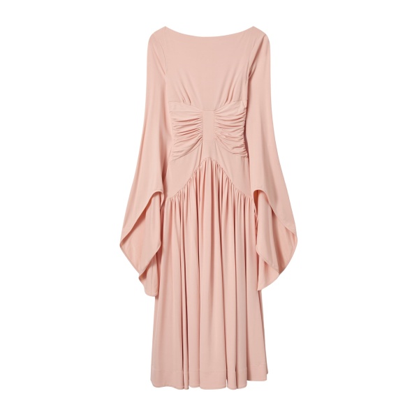 La DoubleJ Sublime Dress in Solid Peach - Dresses - Milanese Maximalist Fashion at Luxury Shoes 