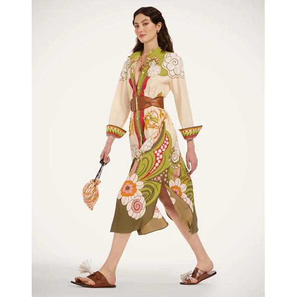 La DoubleJ Sundowner Tunic in Ambrosia Placée Ivory, view 5