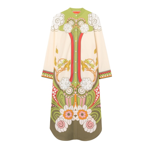 La DoubleJ Sundowner Tunic in Ambrosia Placée Ivory - Dresses - Milanese Maximalist Fashion at Luxury Shoes 