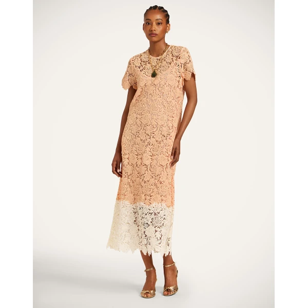 La DoubleJ Super Swing Dress in Solid Apricot, view 2