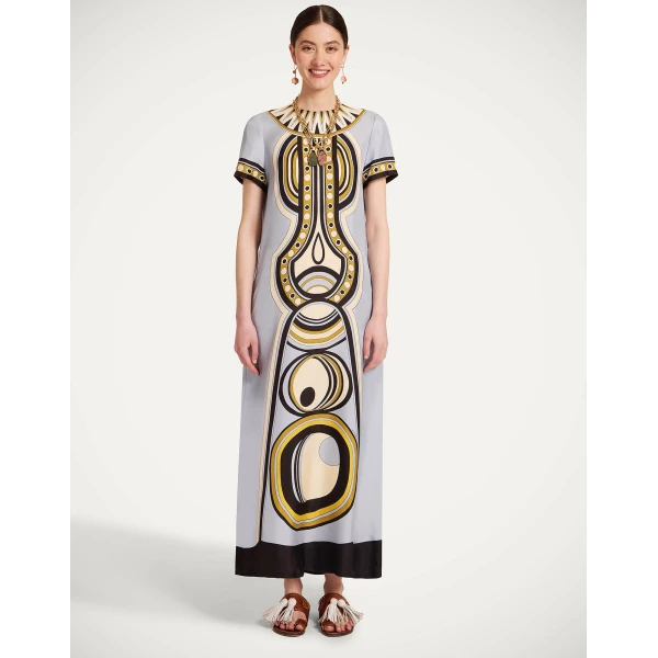 La DoubleJ Swing Dress in Sanctuary Placée Light Blue, view 2