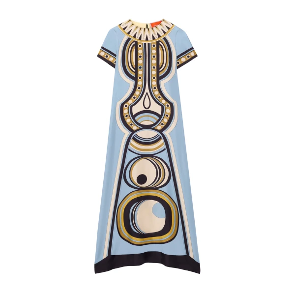 La DoubleJ Swing Dress in Sanctuary Placée Light Blue