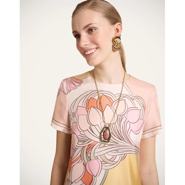La DoubleJ Swing Dress in Tulip Placée Pale Pink, view 4