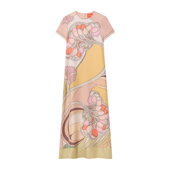 La DoubleJ Swing Dress in Tulip Placée Pale Pink - Dresses - Milanese Maximalist Fashion at Luxury Shoes 