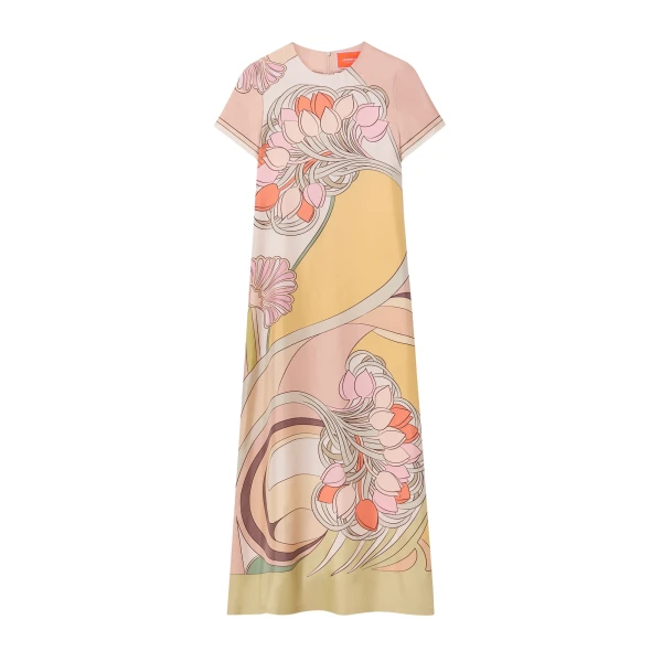 La DoubleJ Swing Dress in Tulip Placée Pale Pink
