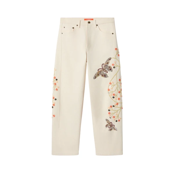 La DoubleJ The Barrel Jean in Solid Ecru