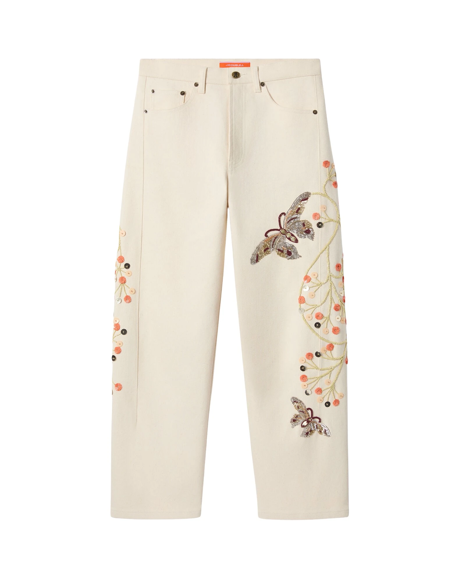 La DoubleJ The Barrel Jean in Solid Ecru
