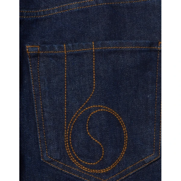 La DoubleJ The Cropped Flare Jean in Cocoon Placée Indigo, view 3