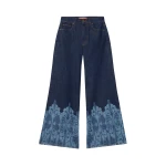La DoubleJ The Cropped Flare Jean in Cocoon Placée Indigo