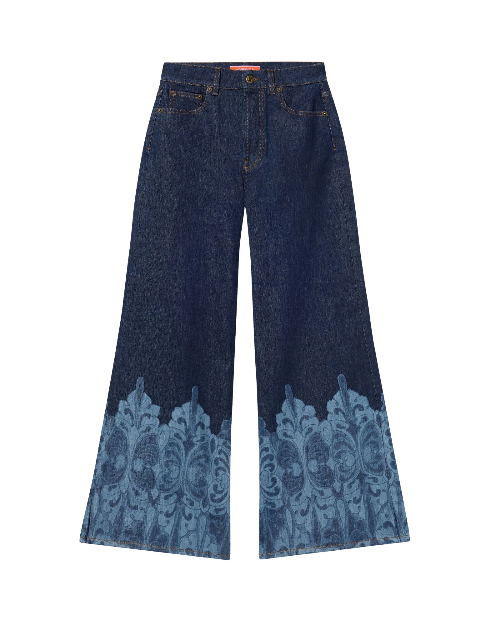 La DoubleJ The Cropped Flare Jean in Cocoon Placée Indigo
