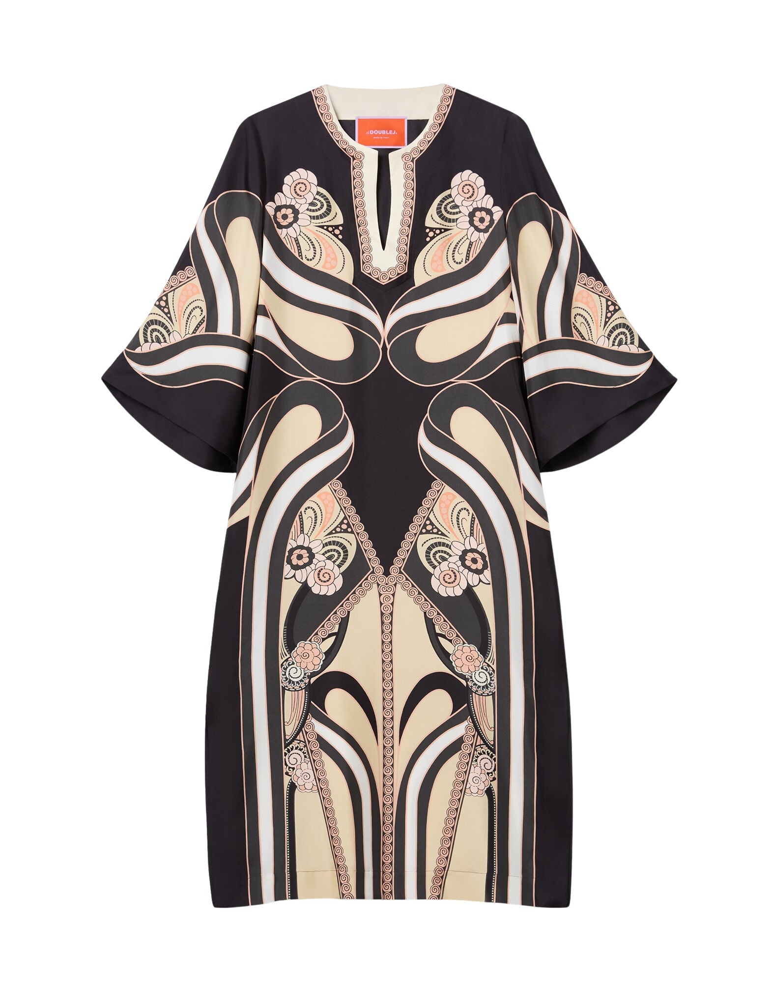 La DoubleJ The Kaftan in Ambrosia Placée Pale Pink - Dresses - Milanese Maximalist Fashion at Luxury Shoes 