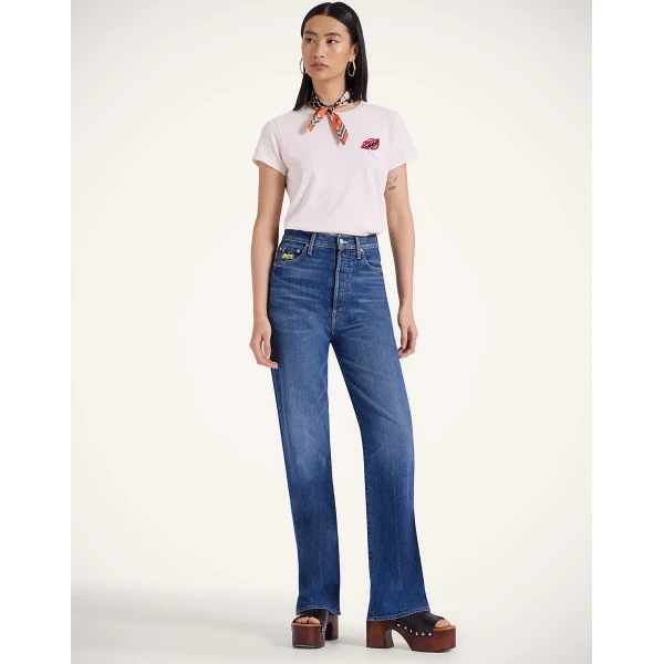 La DoubleJ The Tune Up Maven Sneak Jeans in Middle Child Blue, view 5