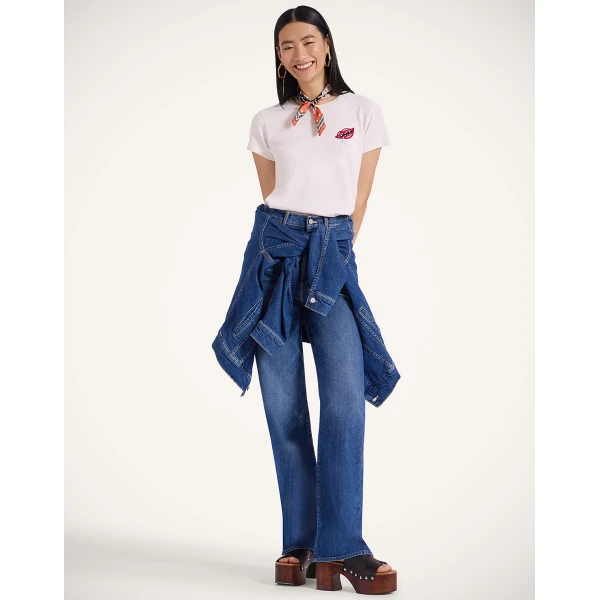 La DoubleJ The Tune Up Maven Sneak Jeans in Middle Child Blue, view 6