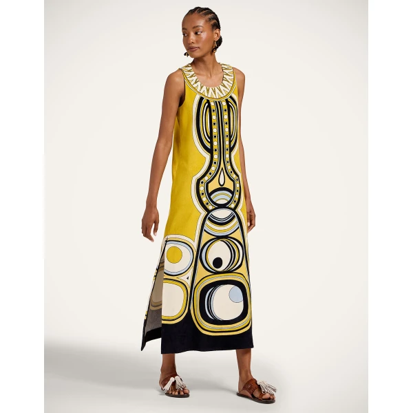 La DoubleJ Totem Dress in Sanctuary Placée Gold, view 2
