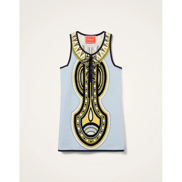La DoubleJ Totem Mini Dress in Sanctuary Placée Light Blue