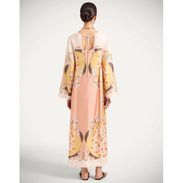 La DoubleJ Twin Flame Dress in Florette Placée Pale Pink, view 3