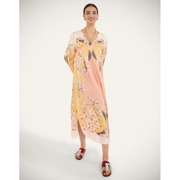 La DoubleJ Twin Flame Dress in Florette Placée Pale Pink, view 5