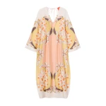 La DoubleJ Twin Flame Dress in Florette Placée Pale Pink