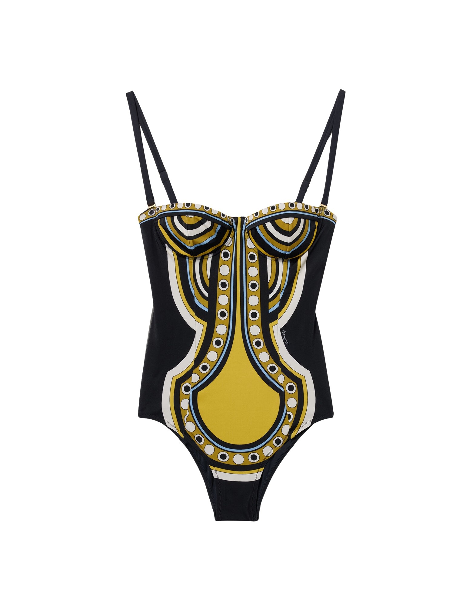 La DoubleJ Ursula Suit in Sanctuary Placée Black - Beachwear - Milanese Maximalist Fashion at Luxury Shoes 