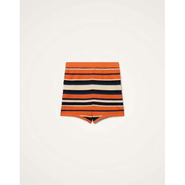 La DoubleJ Veneziana Shorts in Multicolor Orange, view 5