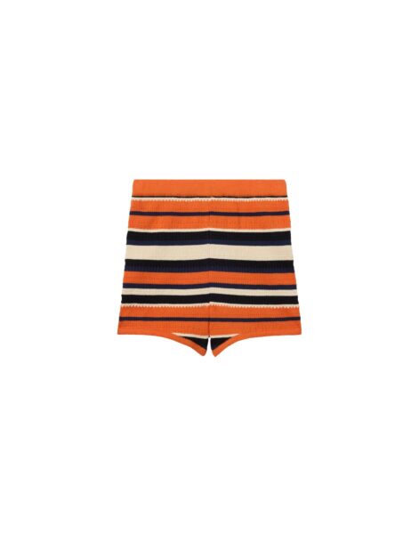 La DoubleJ Veneziana Shorts in Multicolor Orange - Shorts - Milanese Maximalist Fashion at Luxury Shoes 