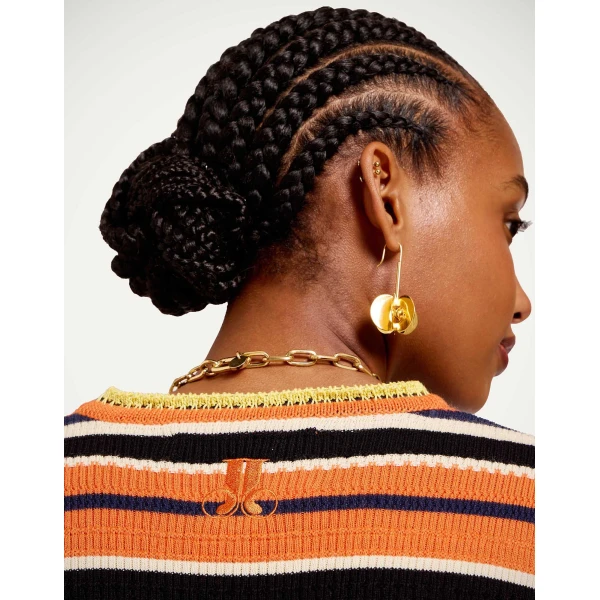 La DoubleJ Veneziana Top in Multicolor Orange, view 4