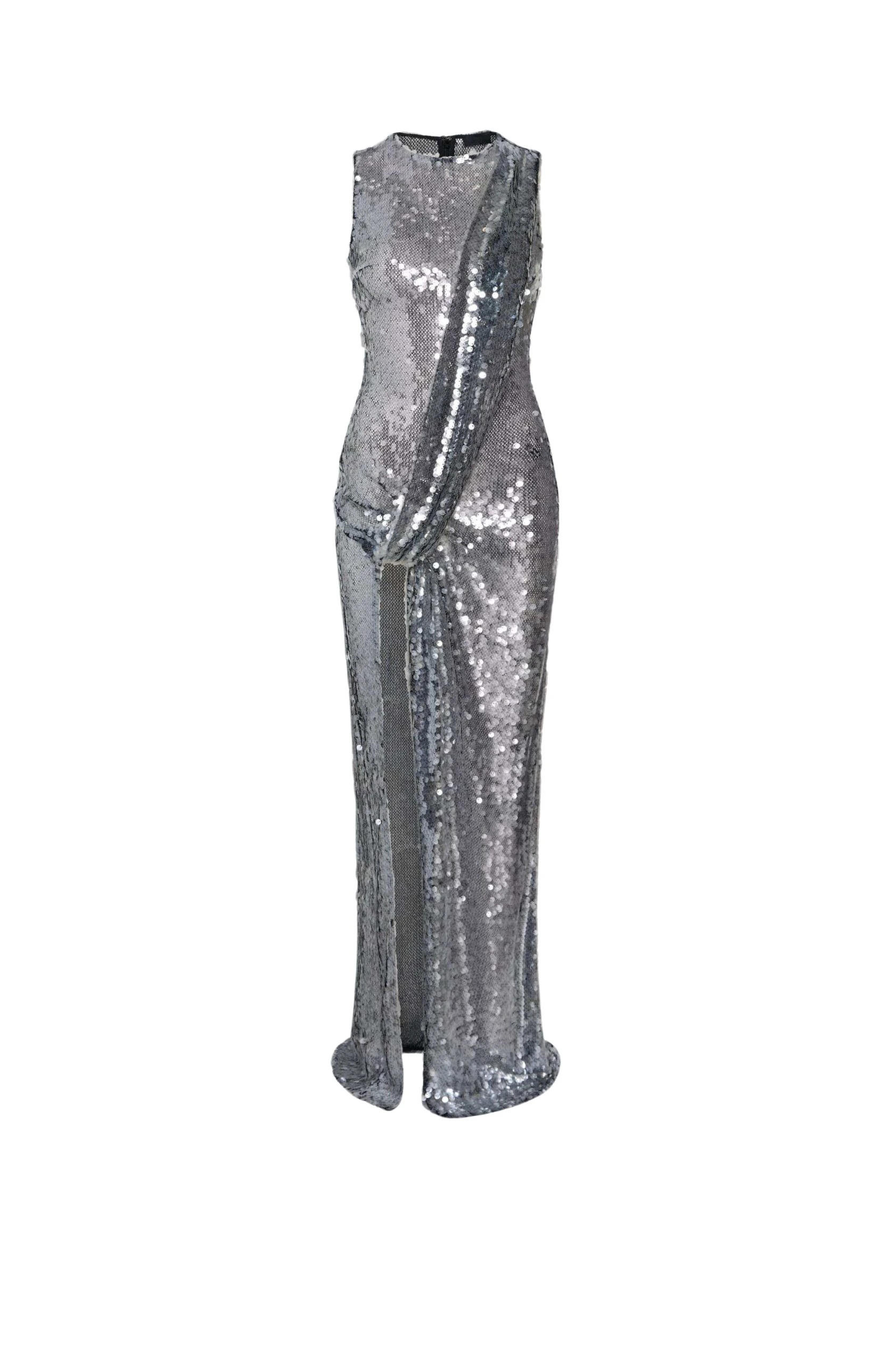 LaPointe-Mesh-Sequin-Sleeveless-Gown-With-Sash-in-Black-scaled18313_nobg LaPointe Mesh Sequin Sleeveless Gown With Sash in Black