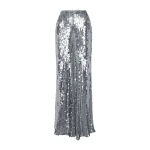 LaPointe Mesh Sequin Wide Leg Pant in Black